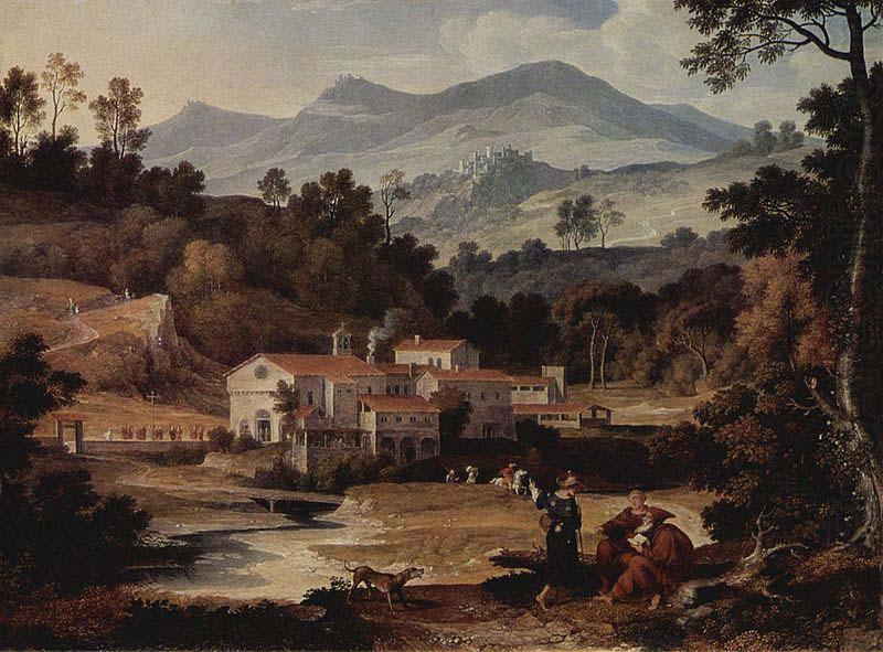Joseph Anton Koch Das Kloster San Francesco im Sabinergebirge bei Rom china oil painting image